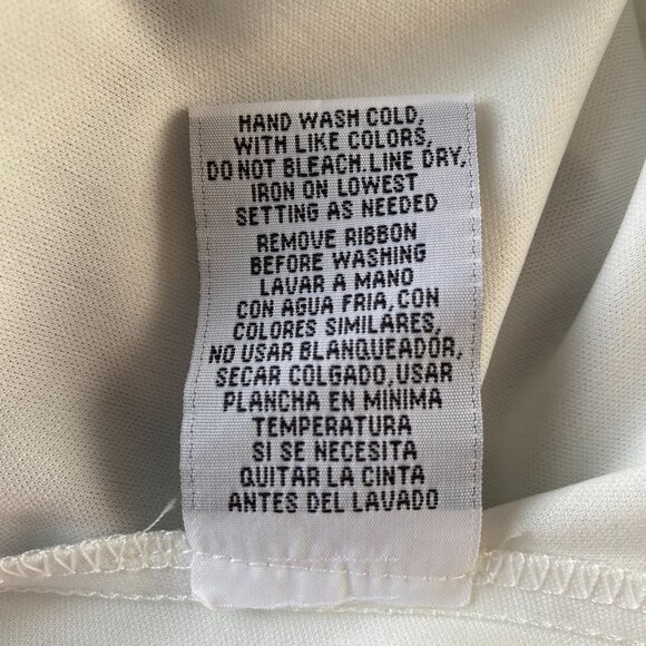 New Chetta B Maxi Dress 6 / 8 Watercolor Floral Navy Blue Winter White Gown NWT - Picture 11 of 13